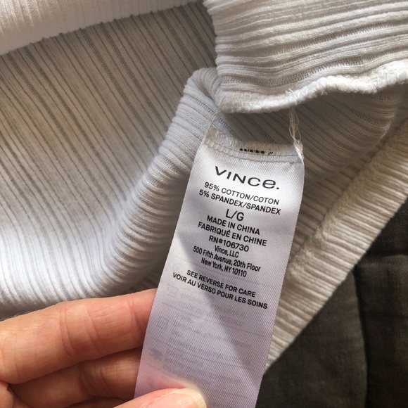 Vince Henley Ribbed Knit Cotton Camisole L - Picture 6 of 6